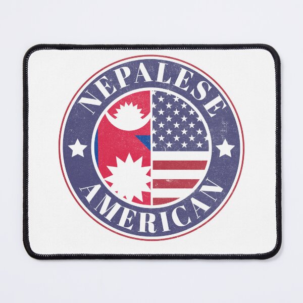 Item preview, Proud Nepalese-American Badge - Nepal Flag designed and sold by chrisrivait.