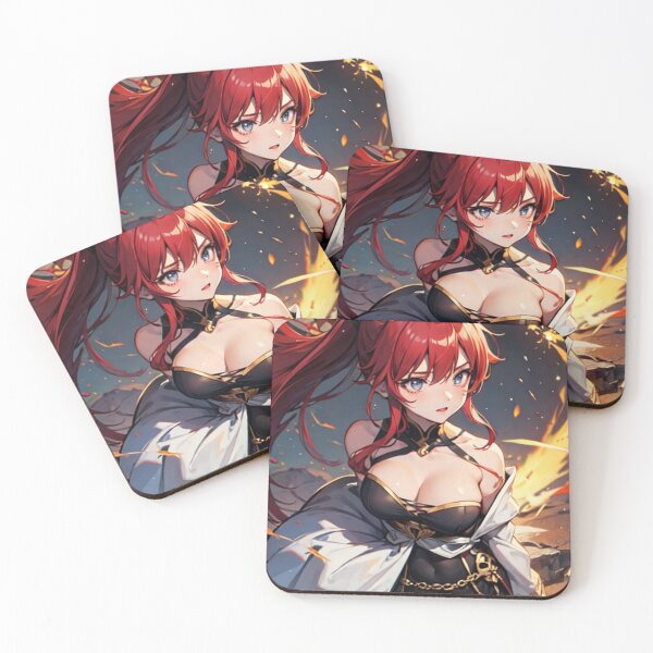 Item preview, Chica anime de cabello rojo y maga designed and sold by kenvel.