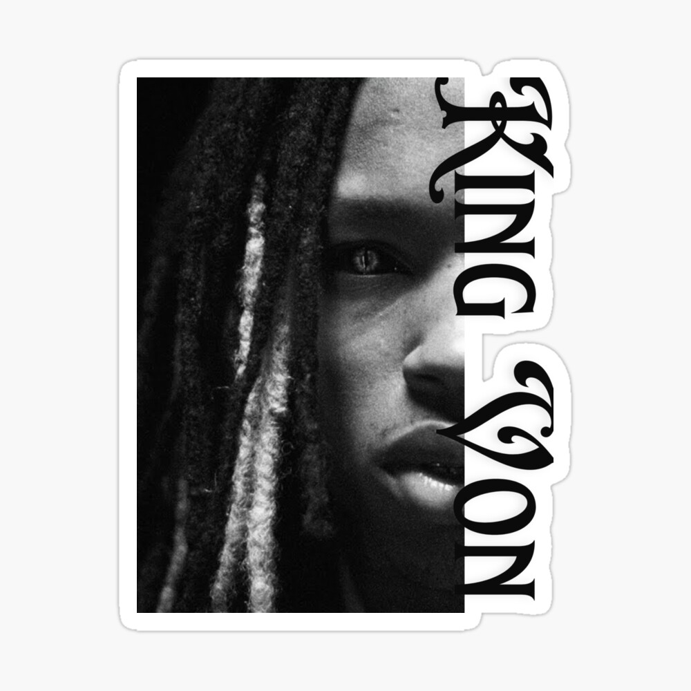 King Von Half Face Sticker