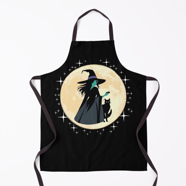 Item preview, Cute Classic Witch and Black Cat Illustration  designed and sold by HecatesDelights.