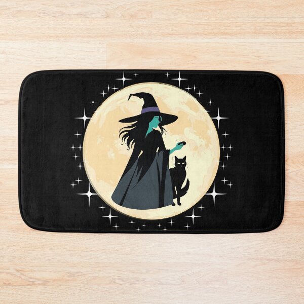 Item preview, Cute Classic Witch and Black Cat Illustration  designed and sold by HecatesDelights.