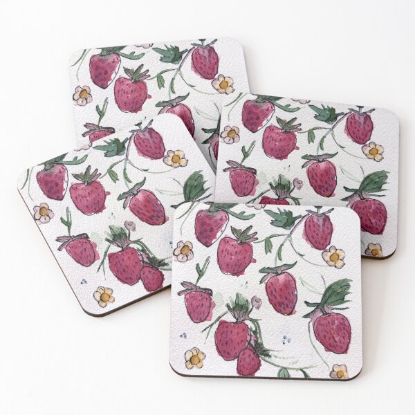 Item preview, Strawberry watercolor, Red and Delicious designed and sold by elisewied.