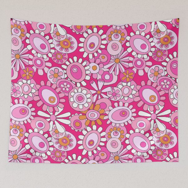 Item preview, Pink flower pattern 60's and Barbie inspired designed and sold by Virginia Fitzgerald.