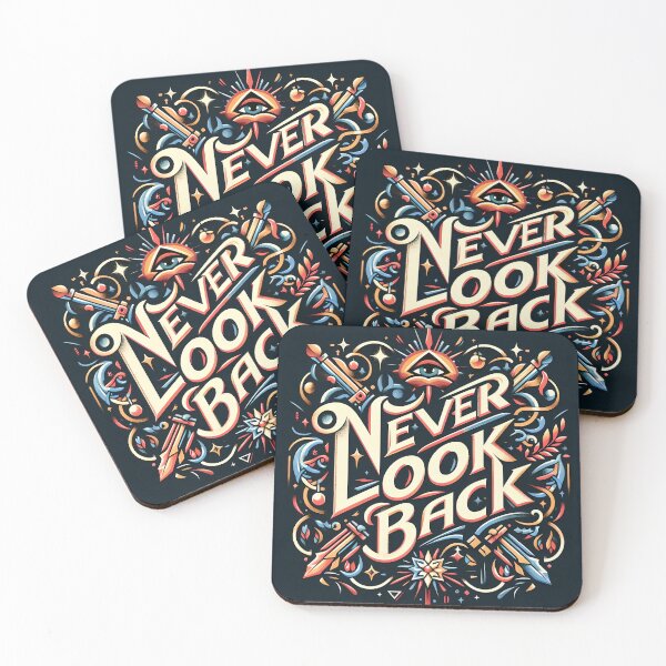 Item preview, Never look back, typography designed and sold by maxmaj.
