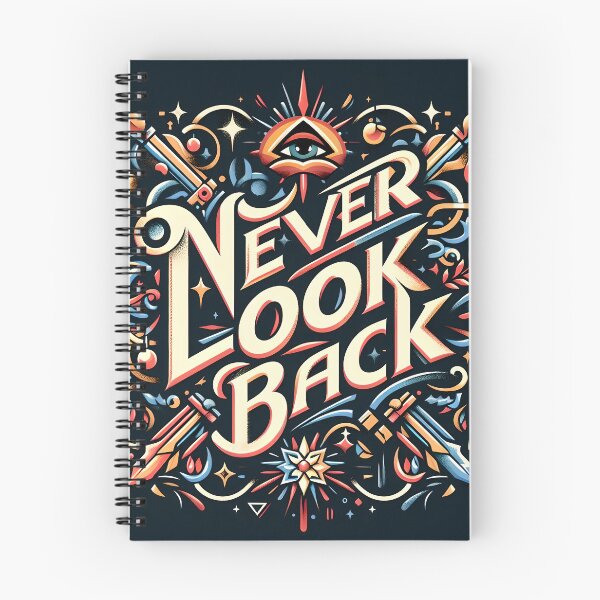 Item preview, Never look back, typography designed and sold by maxmaj.