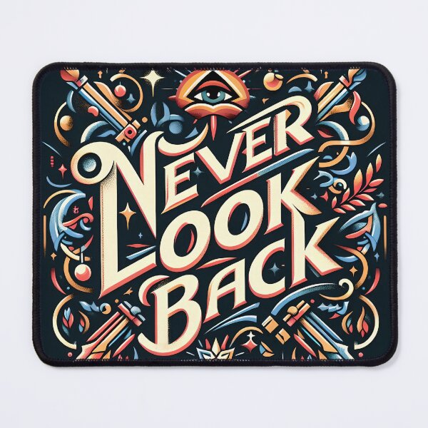 Item preview, Never look back, typography designed and sold by maxmaj.