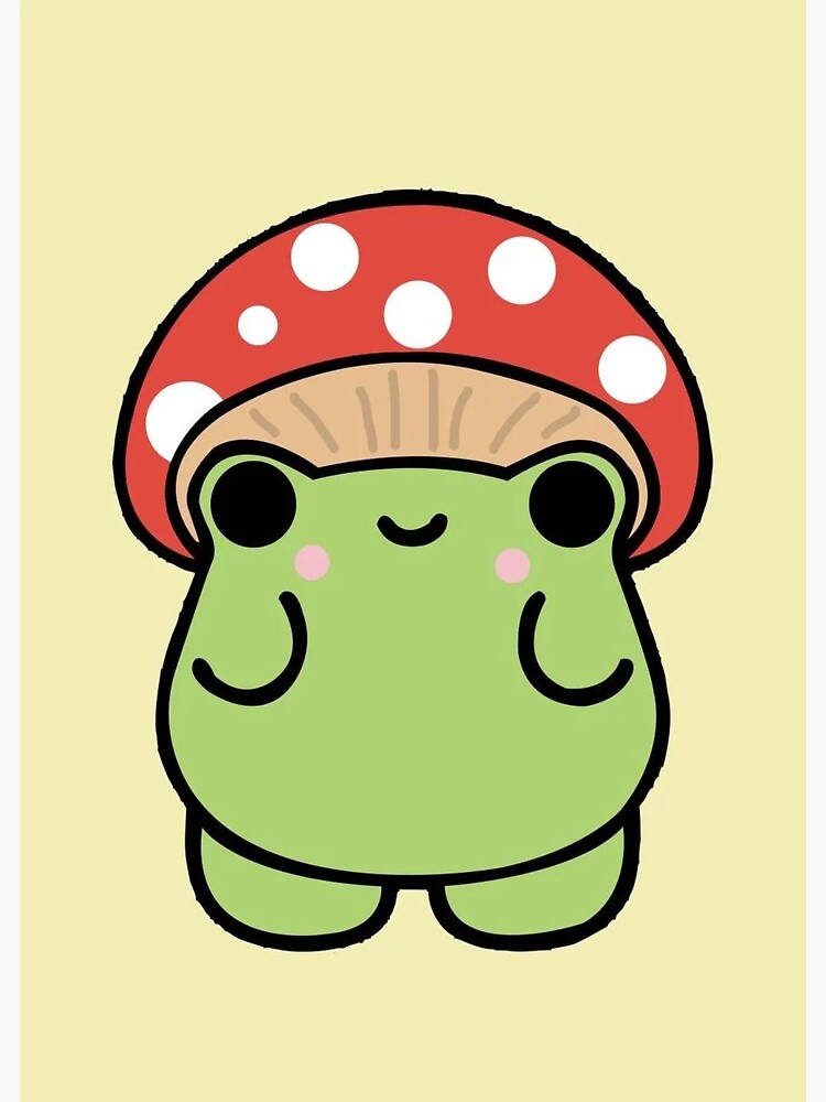 Cute Frog with Mushroom Hat