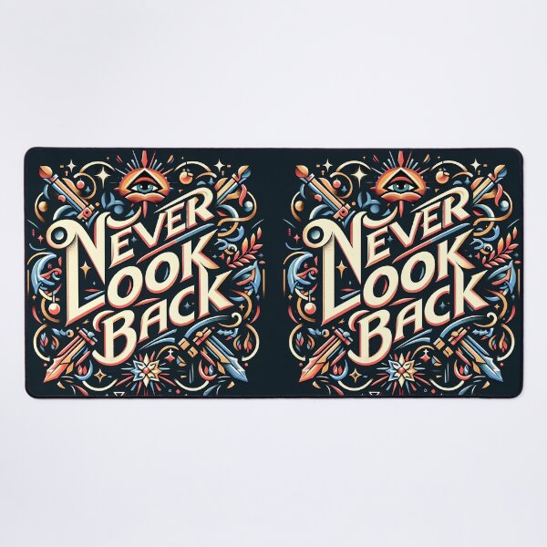 Item preview, Never look back, typography designed and sold by maxmaj.