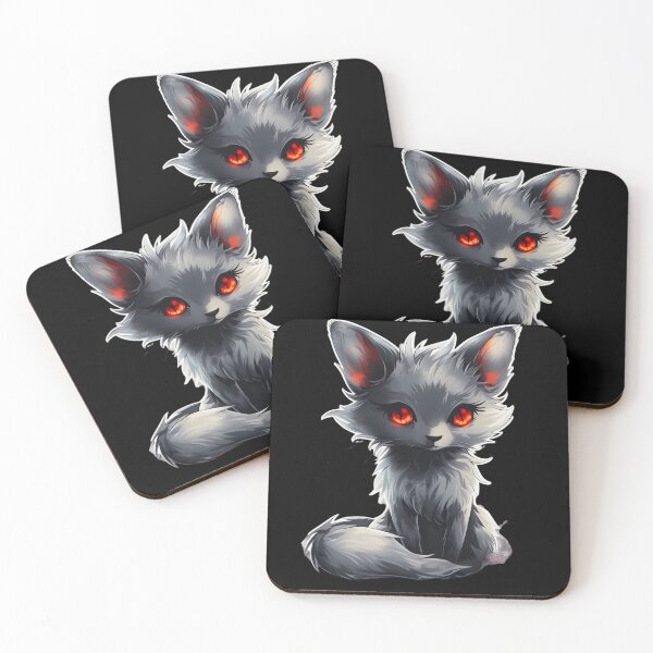 Item preview, Cute Silver Fox Winter Style Red Eyes designed and sold by TheDarkStone.