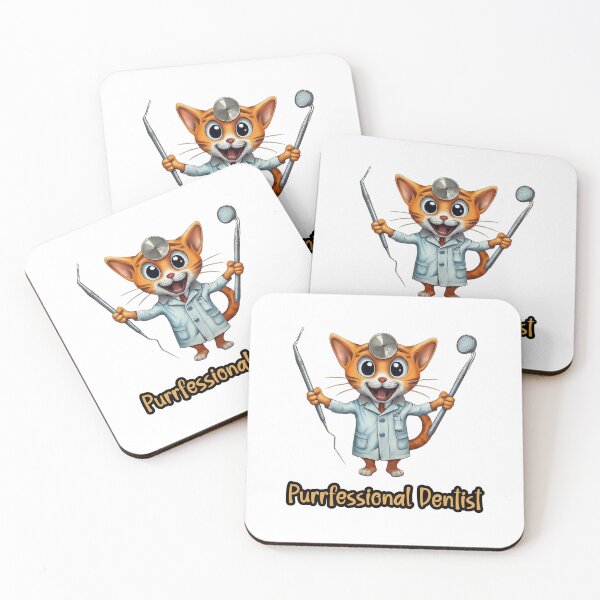 Item preview, Funny Dentsit Cat "Purrfesional Dentist" designed and sold by Meow Cat.