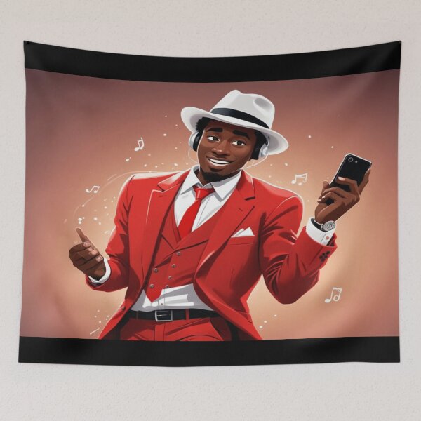 Item preview,  Stylish man listens to salsa music designed and sold by Artbellachi.