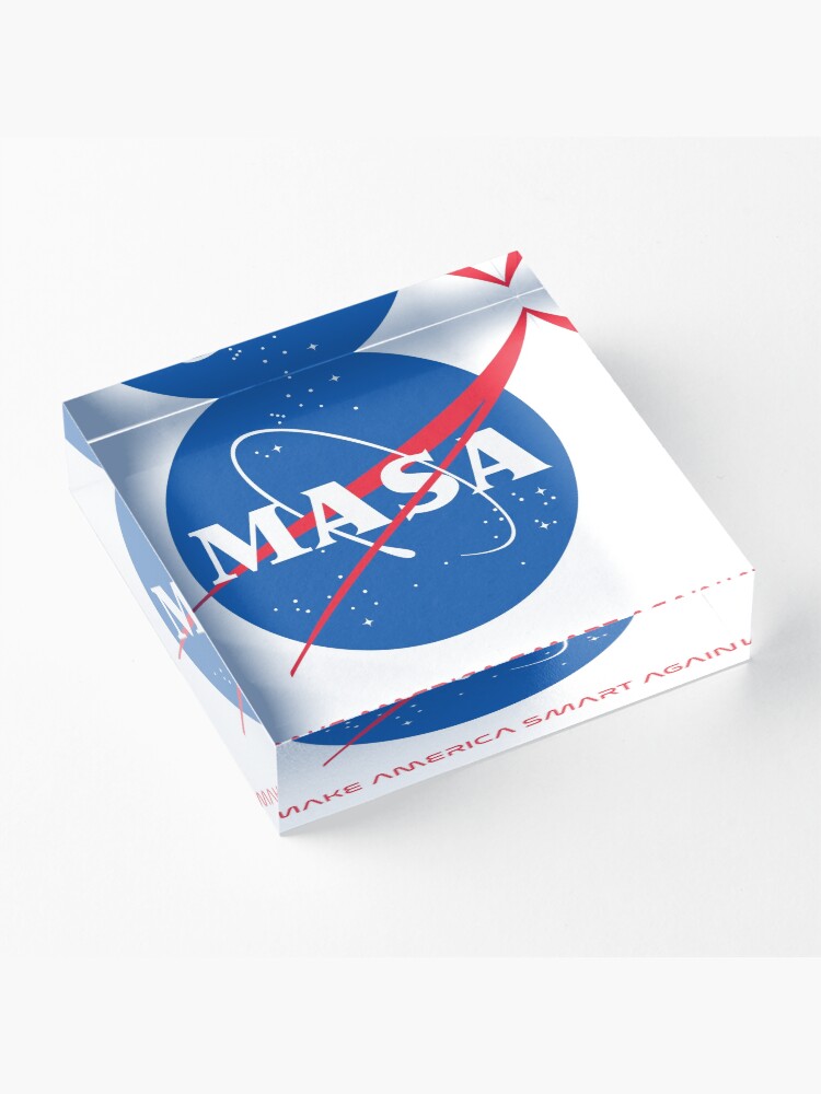 Alternate view of Make America Smart Again - Nasa X Masa Acrylic Block
