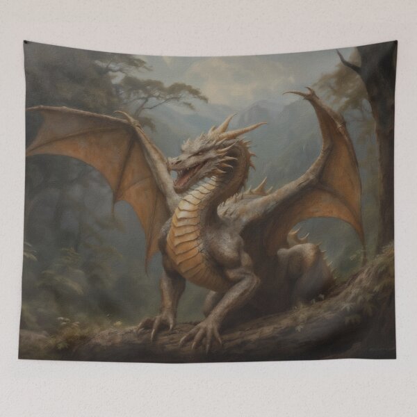 Item preview, Enchanted Forest Dragon Fantasy Landscape designed and sold by Natalie Witt.