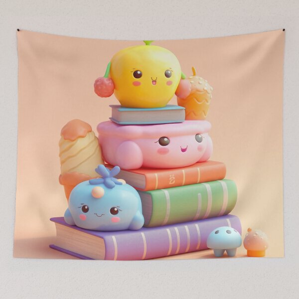 Item preview, illustration books in the style of kawaii art designed and sold by Nanthikan.