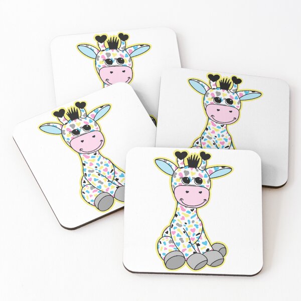 Item preview, Cute Polygender Pride Flag Giraffe Pink Blue Yellow Gray Black designed and sold by JoyfulJen.