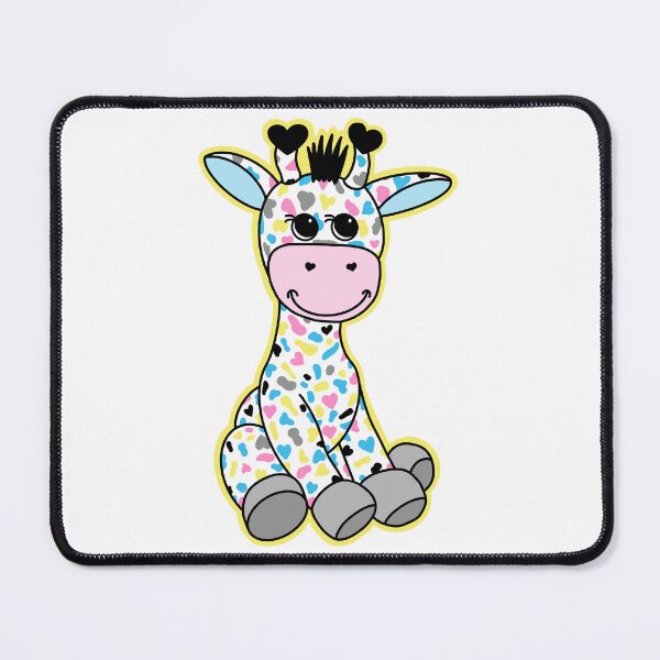 Item preview, Cute Polygender Pride Flag Giraffe Pink Blue Yellow Gray Black designed and sold by JoyfulJen.
