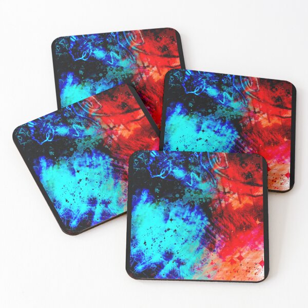 Item preview, Abstract Red and Blue Fireworks designed and sold by mizdarknezz3.