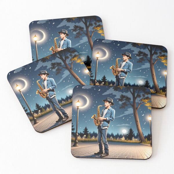 Item preview, Saxophonist under the stars designed and sold by Artbellachi.