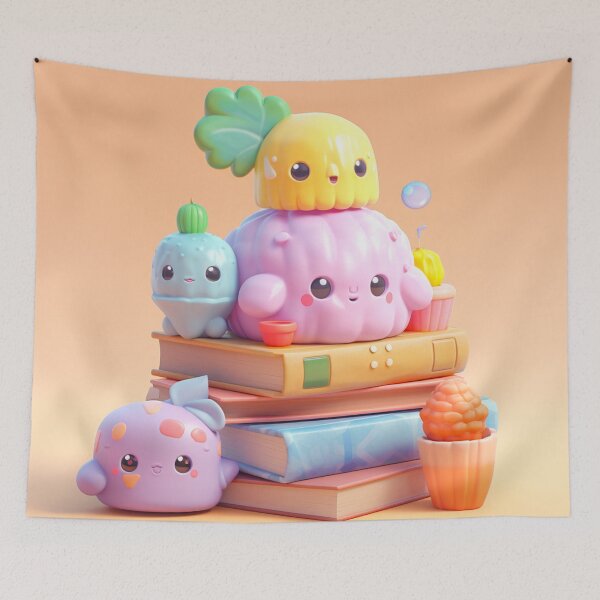 Item preview,  illustration books in the style of kawaii art designed and sold by Nanthikan.