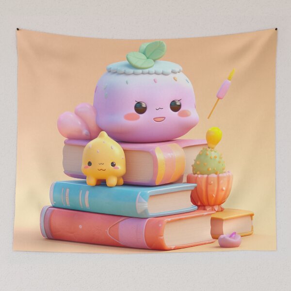 Item preview,  illustration books in the style of kawaii art designed and sold by Nanthikan.