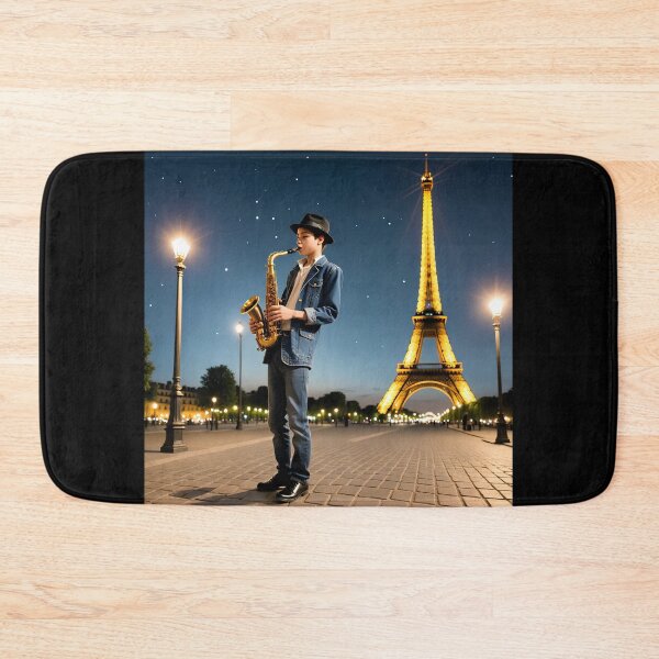 Item preview, Saxophonist in Paris under the stars designed and sold by Artbellachi.