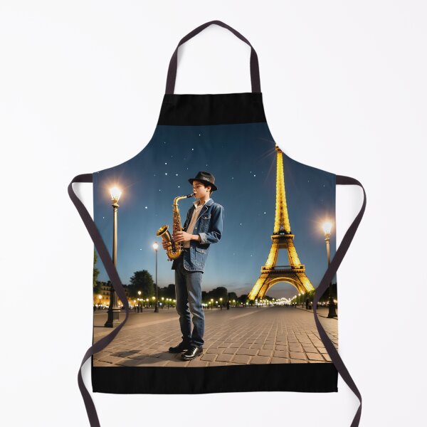 Item preview, Saxophonist in Paris under the stars designed and sold by Artbellachi.