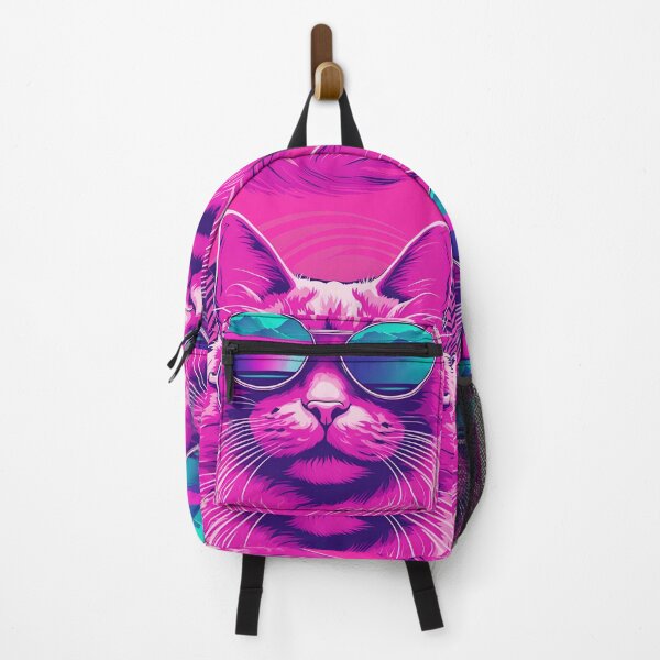 Item preview, Cool Retro 80s Vaporwave Cat with sunglasses designed and sold by Past-Midnight.