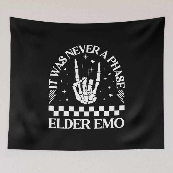 Item preview, Elder Emo Rock On Skeleton Checkerboard designed and sold by darkskydelights.