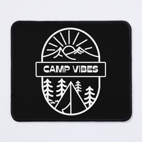 Item preview, Camp Vibes With Mountains Background Line Art Style designed and sold by ILOVEART247.