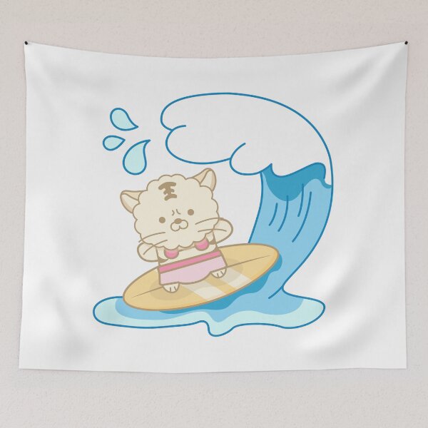 Item preview, A cute cat riding a surfboard designed and sold by Planb StudioDesign.