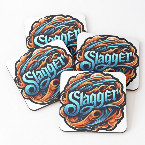 Item preview, Slagger: Blazing Blue & Orange Lettering designed and sold by Andy-Many-Ideas.