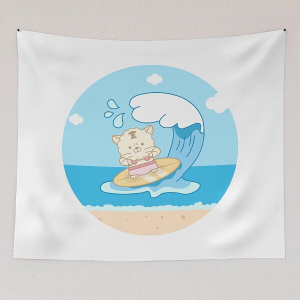 Item preview, A cute cat riding a surfboard designed and sold by Planb StudioDesign.