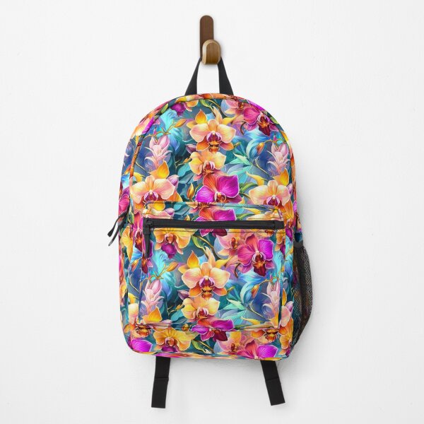 Item preview, Orchid series printed fabric, yellow, purple, blue designed and sold by janjacbu.
