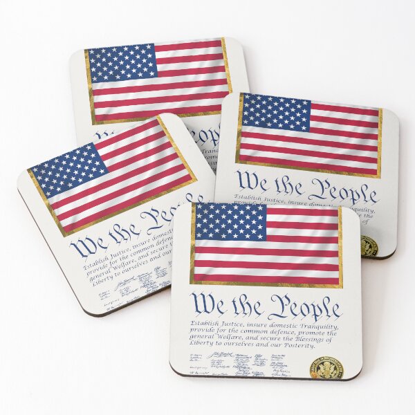 Item preview, We The People, United States Preamble with Signatures & Gold Seal designed and sold by TQDitty.