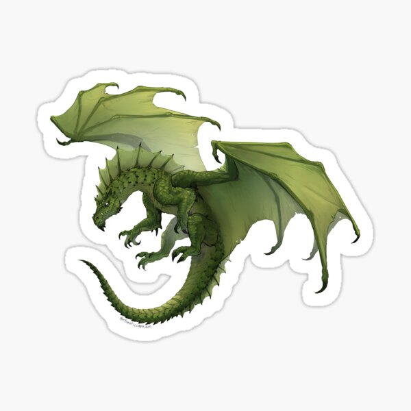 Aperçu de l'œuvre dragon vert du mdn créée et vendue par chaoticcaprisun.