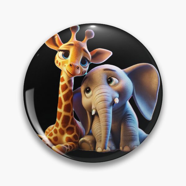Item preview, Giraffe and Elephant: An Inseparable Duo designed and sold by AmigosFurEver.