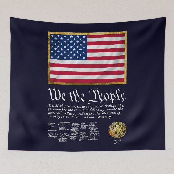 Item preview, We The People, United States Preamble with Signatures & Gold Seal designed and sold by TQDitty.