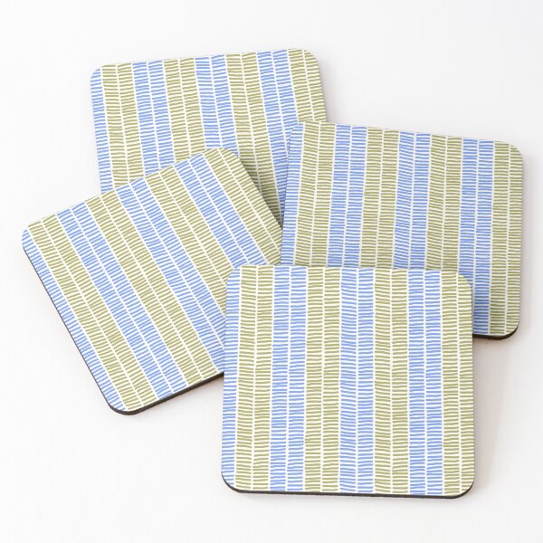 Item preview, short line pattern of blue and green designed and sold by amee _artshop.