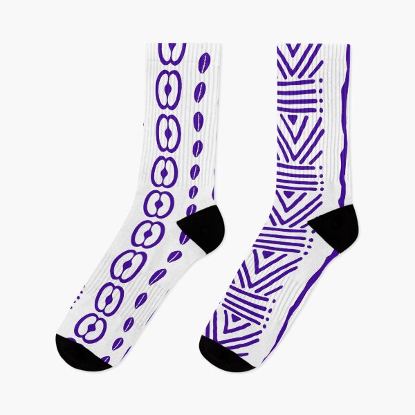 Item preview, White and Violet African Bogolan Design designed and sold by funkyvibes.