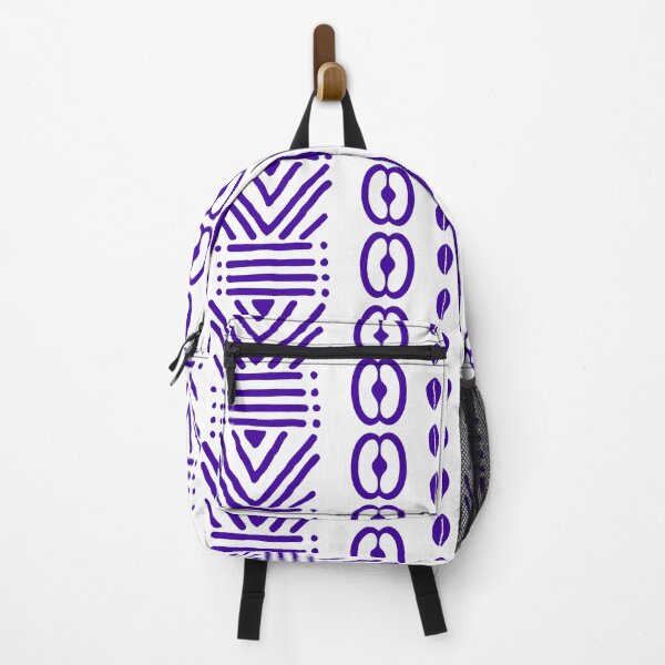 Item preview, White and Violet African Bogolan Design designed and sold by funkyvibes.
