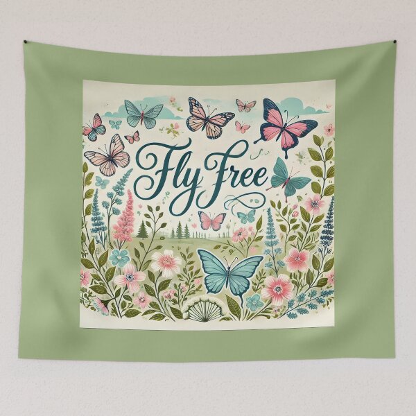 Item preview, Fly Free - Butterfly Liberation Artwork designed and sold by AdelkoDesigns.