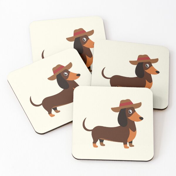 Item preview, Cowboy Dachshund - Cute Western Puppy Dog in a Hat  designed and sold by Lovekica.