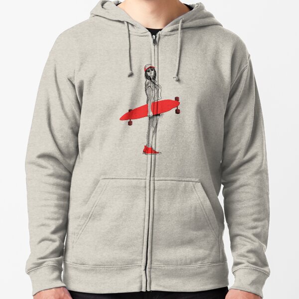 Longboard Girl Zipped Hoodie
