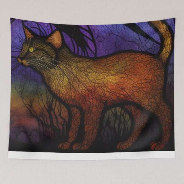 Item preview, Gothic Haunting Cat designed and sold by TheDarkWardrobe.
