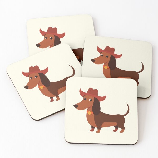 Item preview, Cowboy Dachshund - Cute Western Puppy Dog in a Hat  designed and sold by Lovekica.