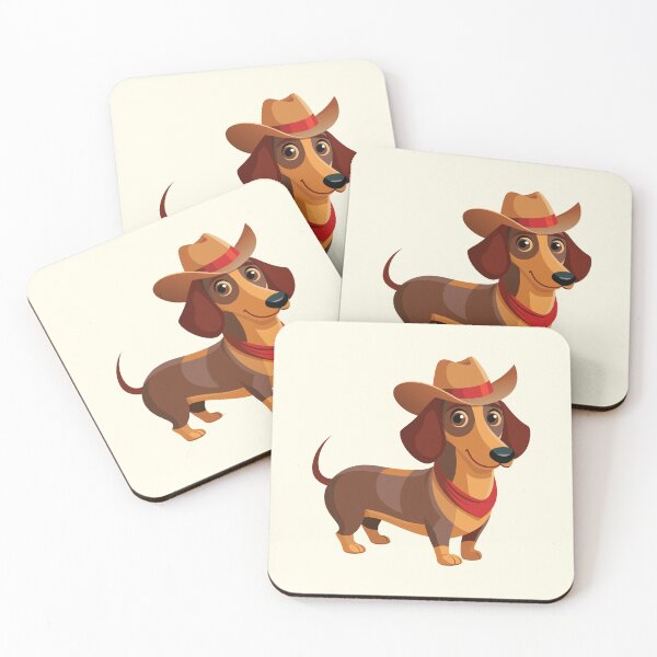 Item preview, Cowboy Dachshund - Cute Western Puppy Dog in a Hat  designed and sold by Lovekica.