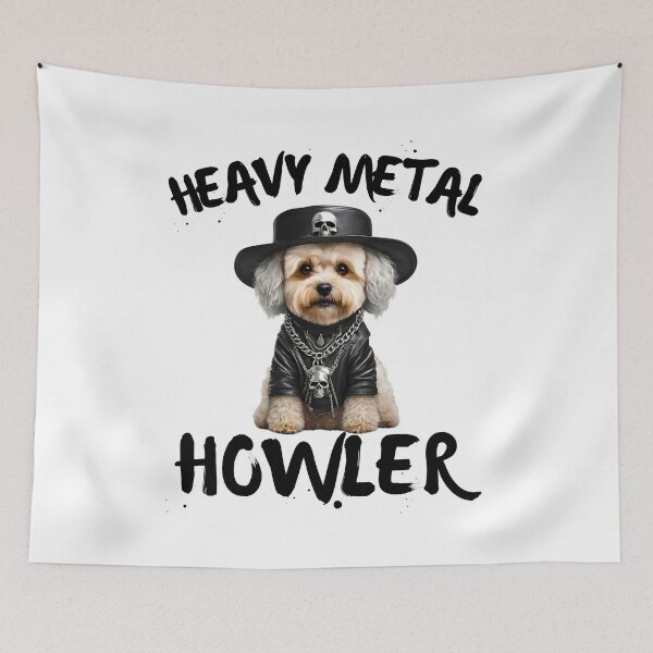 Item preview, Heavy Metal Howler Maltipoo designed and sold by Fredster1966.