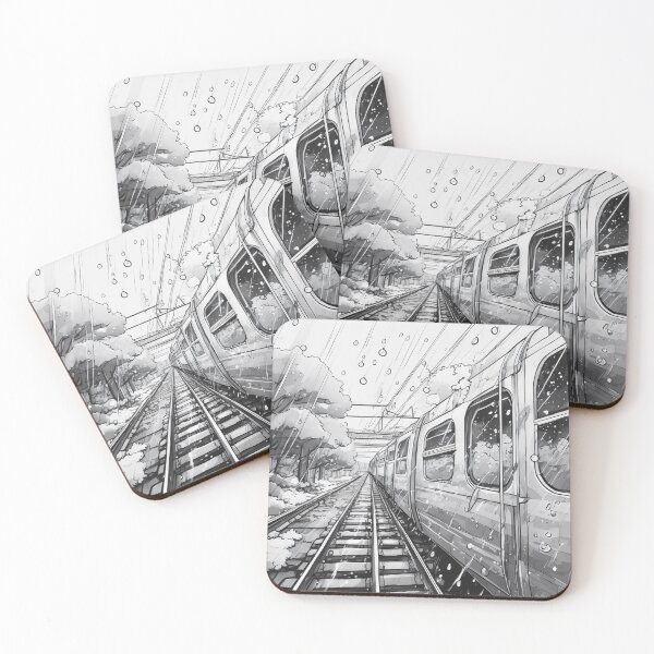 Item preview, Train and rain | designed and sold by MnmlstcBy Meena.