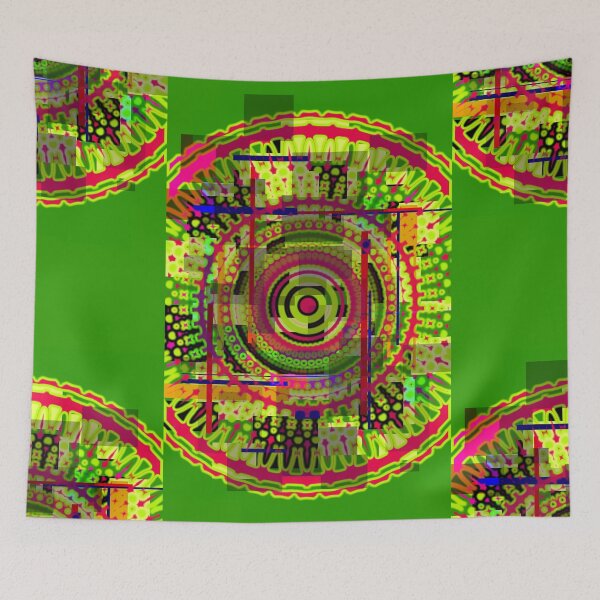 Item preview, Symmetric komplex Circles green- version3 yellowgreen designed and sold by M-Lorentsson.