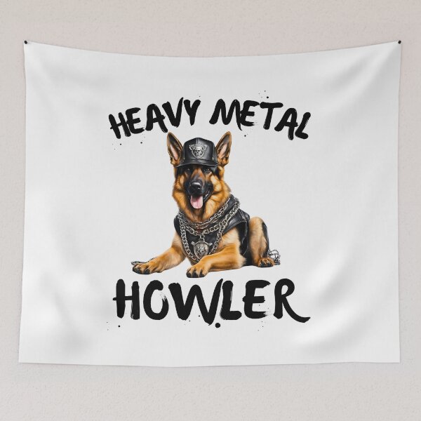 Item preview, Heavy Metal Howler German Shepherd designed and sold by Fredster1966.